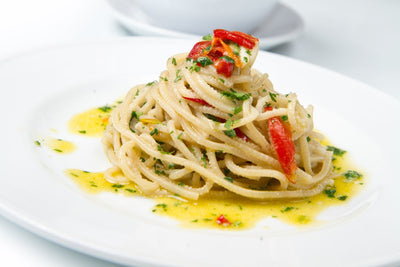 Spaghetti with Garlic, oil and chili pepper