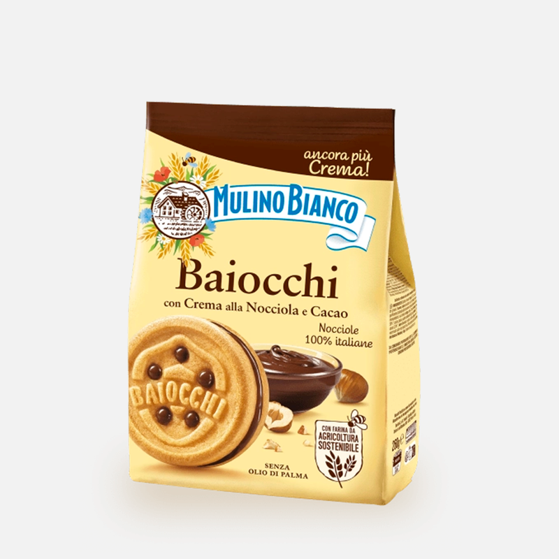 Mulino Bianco - Hazelnuts filled Baiocchi