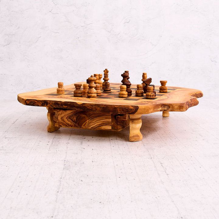 Jeu d'Échecs Fait Maison en Bois