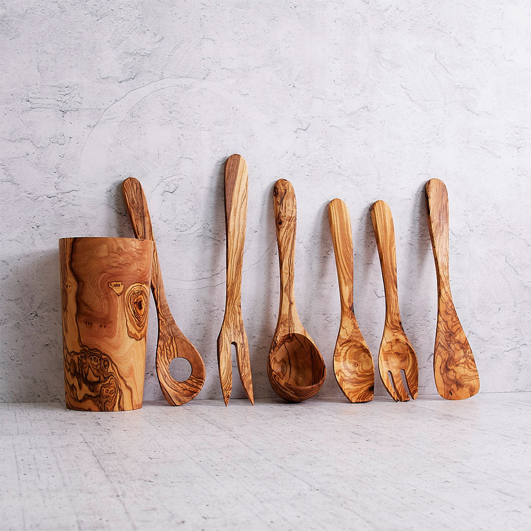 Ensemble de couverts haut de gamme – Collection Cuisine en bois d'olivier