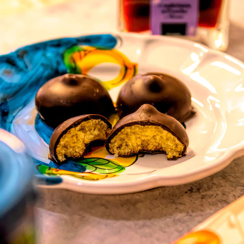 Sicilian chocolate almond paste bon bons