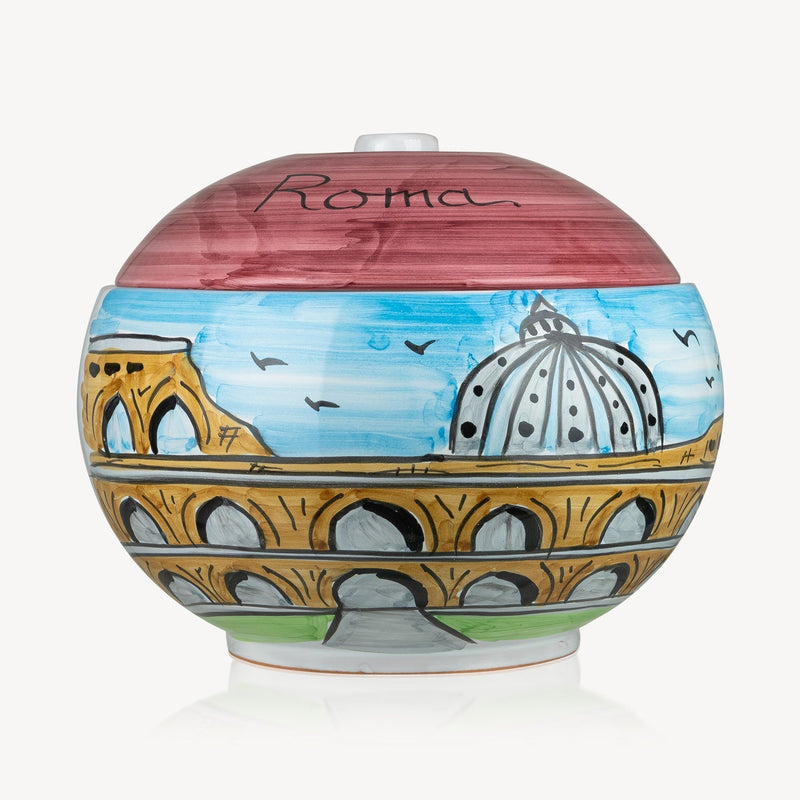 ROMA MEMORITALY - HANDMADE COOKIE JAR - Handmadefromitaly.com