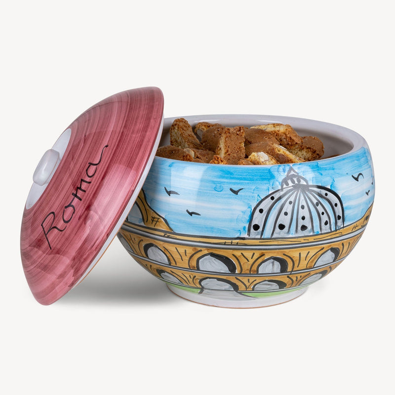 ROMA MEMORITALY - HANDMADE COOKIE JAR - Handmadefromitaly.com