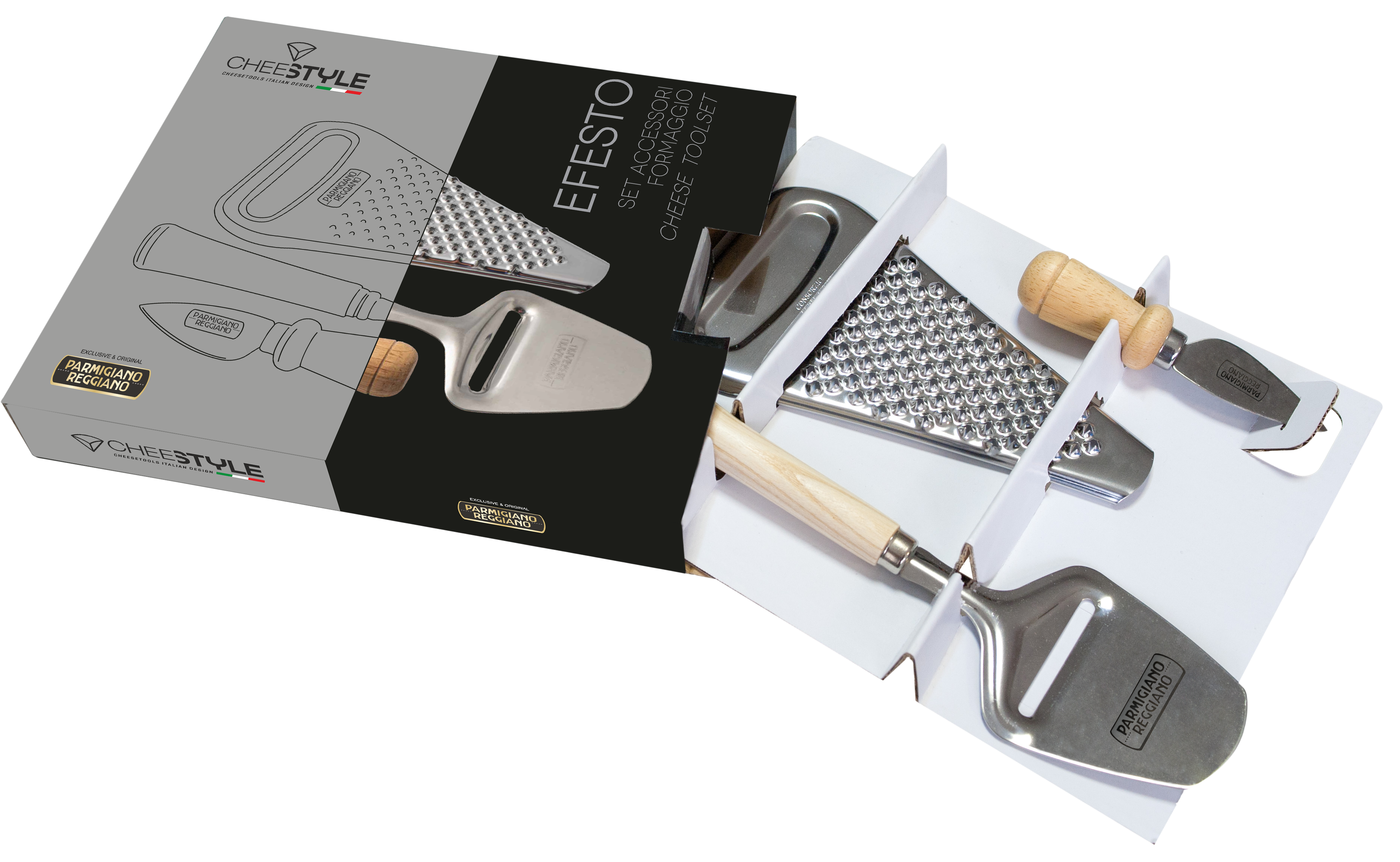 Prefesto Grater and Parmesan Knife gift box - Sweetaly